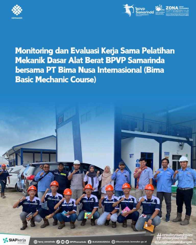 Monitoring dan Evaluasi kerja Sama Pelatihan Mekanik Dasar Alat Berat ...