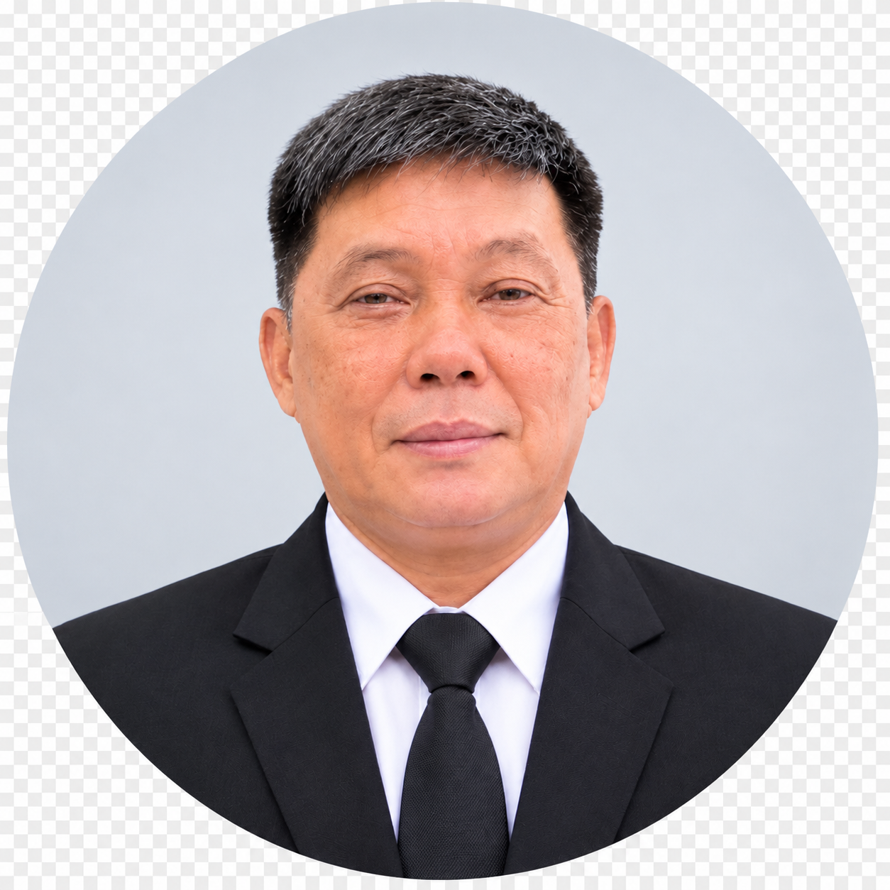 Circular Professional Portrait of an Asian Businessman